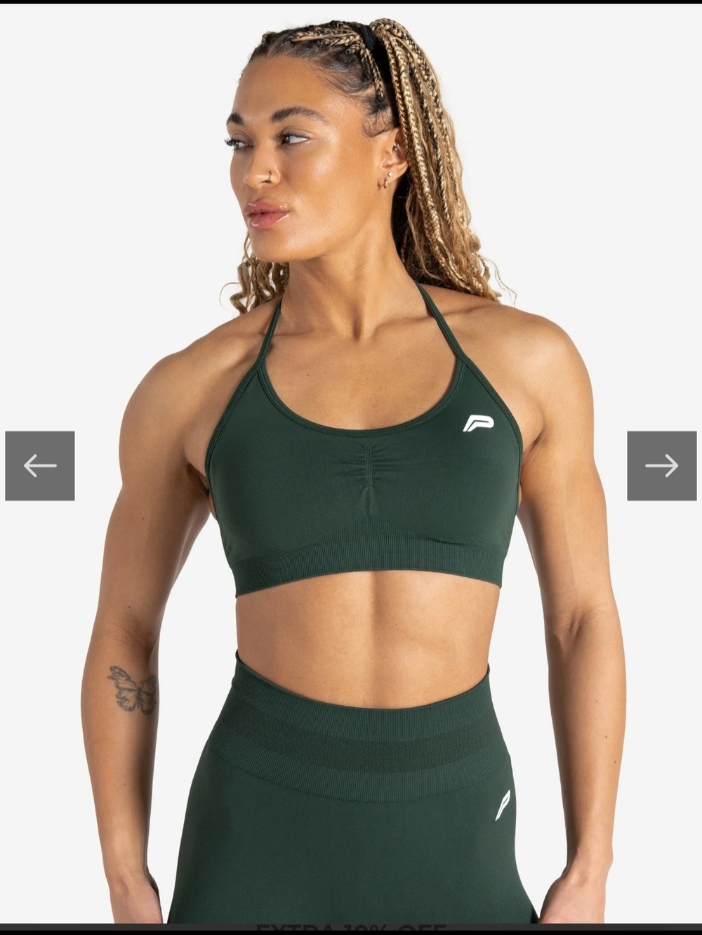 Pursue Forest Green Seamless Sports Bra